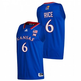 Kansas Jayhawks M.J. Rice 2021-22 Royal Away Class of 2022 5-star prospect Jersey