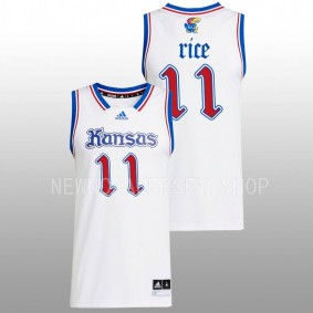 Kansas Jayhawks M.J. Rice 2022-23 White Swingman Basketball Men Jersey