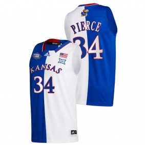 Kansas Jayhawks Paul Pierce Royal White 2022 NCAA National Champions Split Edition Men Jersey