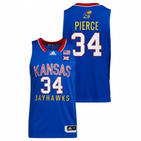 Paul Pierce #34 Royal Kansas Jayhawks Throwback College Basketball Jersey