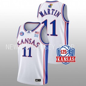 Kansas Jayhawks Remy Martin 2022-23 White 125th Year Home Men Jersey