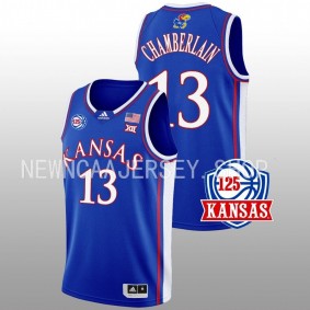 Wilt Chamberlain #13 Blue Kansas Jayhawks 2022-23 Away 125th Anniversary Jersey