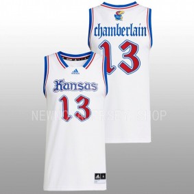 Kansas Jayhawks Wilt Chamberlain White Swingman Basketball Men Jersey