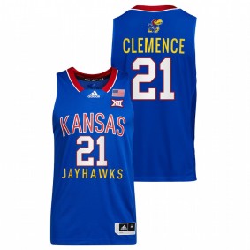 Zach Clemence #21 Royal Kansas Jayhawks Throwback College Basketball Jersey