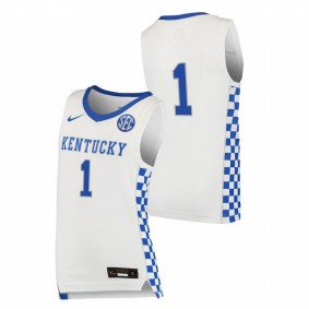 Kentucky Wildcats 2021-22 White College Basketball Replica Men Jersey