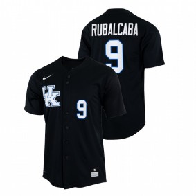 Kentucky Wildcats #9 Alonzo Rubalcaba College Baseball Black Jersey Men