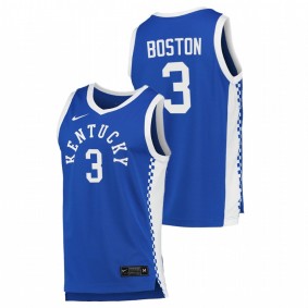 BJ Boston Kentucky Wildcats 2020-21 Blue College Basketball Jersey