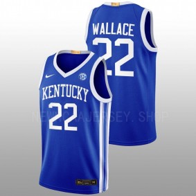 Kentucky Wildcats Cason Wallace 2022-23 Blue Away Elite Basketball Men Jersey