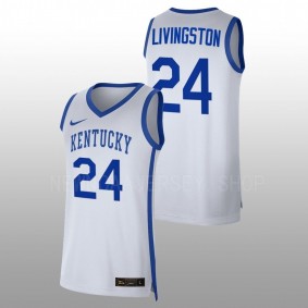 Kentucky Wildcats Chris Livingston 2022-23 White College Basketball Replica Men Jersey