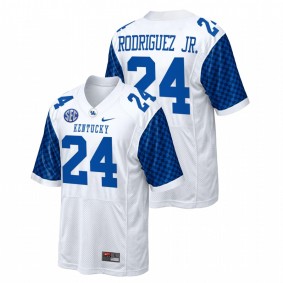 Chris Rodriguez Jr. Kentucky Wildcats 2021-22 White College Football Replica Jersey