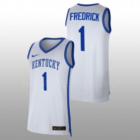 Kentucky Wildcats CJ Fredrick 2022-23 White College Basketball Replica Men Jersey