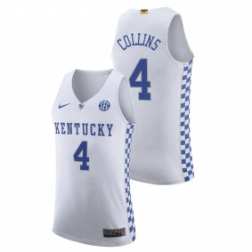 Daimion Collins #4 White Kentucky Wildcats 2021-22 Authentic College Basketball Jersey