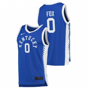 De'Aaron Fox Kentucky Wildcats 2020-21 Blue College Basketball Jersey