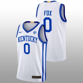 De'Aaron Fox #0 White Kentucky Wildcats 2022-23 Alumni Basketball Home Jersey