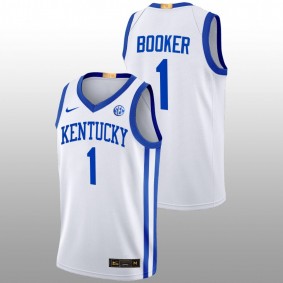 Devin Booker #1 White Kentucky Wildcats 2022-23 Alumni Basketball Home Jersey