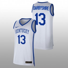 Kentucky Wildcats Grant Darbyshire 2022-23 White College Basketball Replica Men Jersey