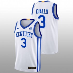 Hamidou Diallo #3 White Kentucky Wildcats 2022-23 Alumni Basketball Home Jersey