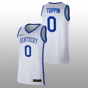 Kentucky Wildcats Jacob Toppin 2022-23 White College Basketball Replica Men Jersey