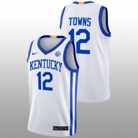 Karl-Anthony Towns #12 White Kentucky Wildcats 2022-23 Alumni Basketball Home Jersey