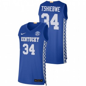 Oscar Tshiebwe #34 Royal Kentucky Wildcats 2021-22 Authentic College Basketball Jersey