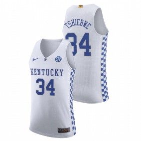 Oscar Tshiebwe #34 White Kentucky Wildcats 2021-22 Authentic College Basketball Jersey