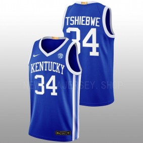 Kentucky Wildcats Oscar Tshiebwe 2022-23 Blue Away Elite Basketball Men Jersey