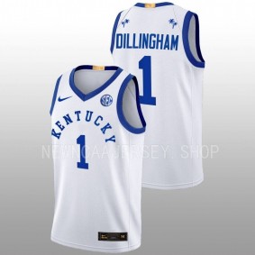 Rob Dillingham #1 White Kentucky Wildcats Limited Basketball Big Blue Bahamas Jersey