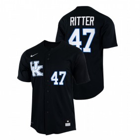 Kentucky Wildcats #47 Ryan Ritter College Baseball Black Jersey Men