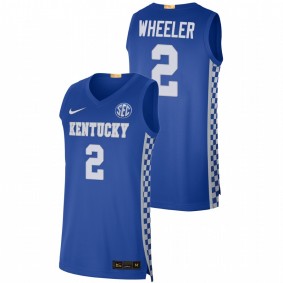 Sahvir Wheeler #2 Royal Kentucky Wildcats 2021-22 Authentic College Basketball Jersey