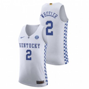 Sahvir Wheeler #2 White Kentucky Wildcats 2021-22 Authentic College Basketball Jersey