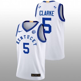 Terrence Clarke #5 White Kentucky Wildcats Basketball 2022 Big Blue Bahamas Jersey