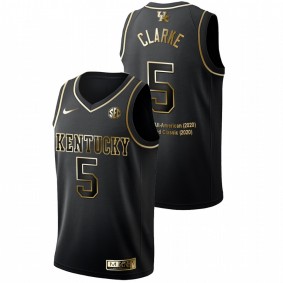 Terrence Clarke Kentucky Wildcats Black RIP NCAA Star Golden Limited Jersey