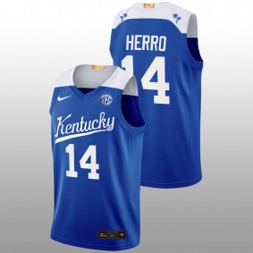 Tyler Herro #14 Blue Kentucky Wildcats Alumni College Basketball Jersey