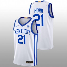 Walker Horn #21 White Kentucky Wildcats 2022-23 Elite Basketball Home Jersey