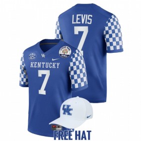 Will Levis Kentucky Wildcats 2021 Citrus Bowl Blue CFP #7 Jersey