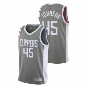 Keon Johnson LA Clippers Grey Earned Edition 2021 NBA Draft Jersey