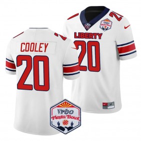 Men's Quinton Cooley Liberty Flames 2024 Fiesta Bowl White #20 College Football Playoff Jersey