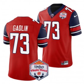 Liberty Flames X'Zauvea Gadlin 2024 Fiesta Bowl #73 Red College Football Playoff Jersey Men's