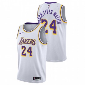 Kobe Bryant Los Angeles Lakers White Statement Black Lives Matter Jersey