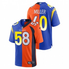 Von Miller Los Angeles Rams 2021 Royal Orange Split Edition Former Broncos OLB Jersey