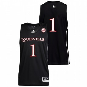 #1 Black Louisville Cardinals 2022 College Basketball Jersey