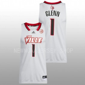 Kaleb Glenn #1 White Louisville Cardinals Swingman Basketball Jersey