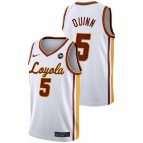 Jalen Quinn #5 White Loyola Chicago Ramblers 2022-23 College Basketball Jersey