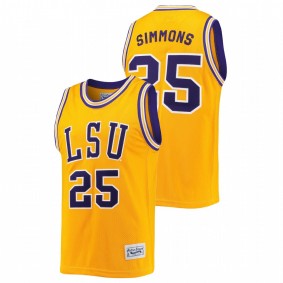 Ben Simmons LSU Tigers Gold Commemorative Classic Jersey