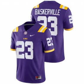 Micah Baskerville LSU Tigers 2021-22 Purple College Football Game Jersey