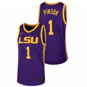 Xavier Pinson #1 Purple LSU Tigers 2022 College Basketball Jersey