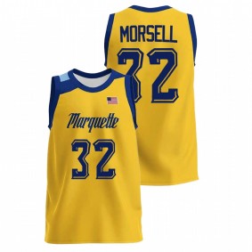 Marquette Golden Eagles Darryl Morsell 2022 Gold College Basketball Men Jersey