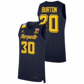 Deonte Burton #30 Blue Marquette Golden Eagles NBA Alumni College Basketball Jersey