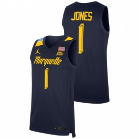 Kam Jones #1 Blue Marquette Golden Eagles 2022 College Basketball Jersey