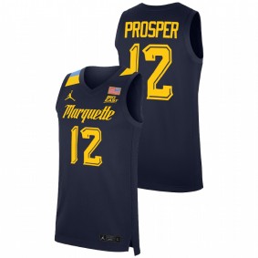 Olivier-Maxence Prosper #12 Blue Marquette Golden Eagles 2022 College Basketball Jersey